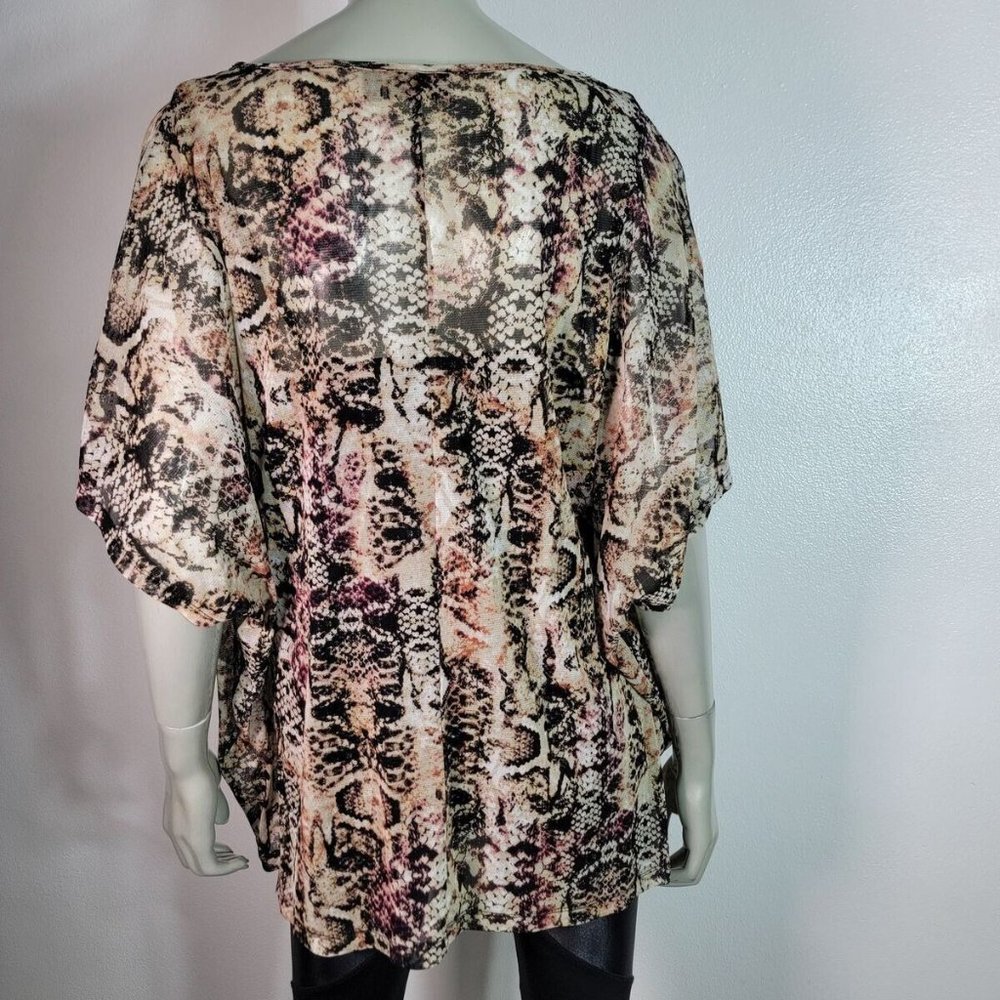 Apt 9 Tunic Top Plus Size 0x Snake Print Attached… - image 3